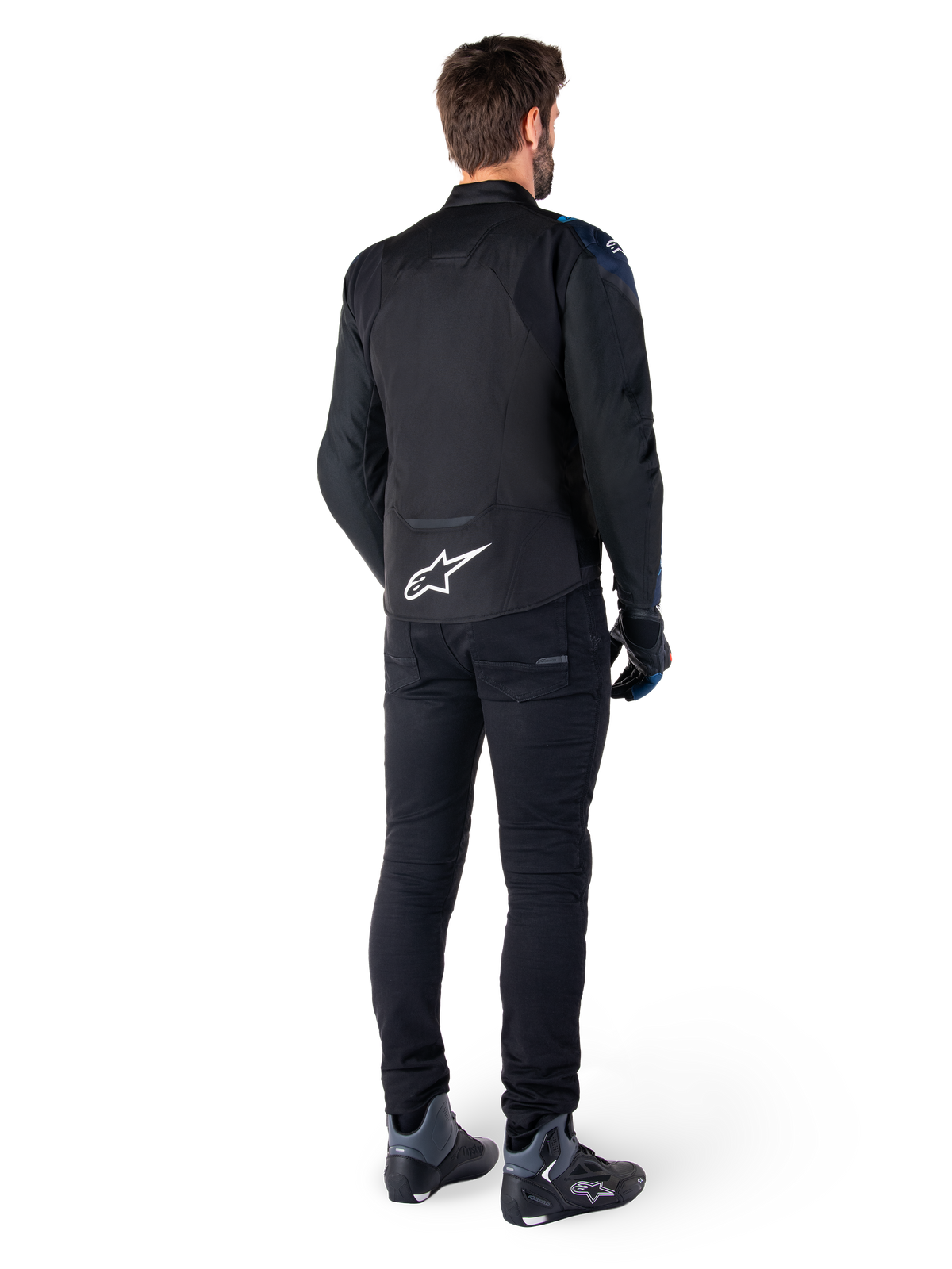 Alpinestars T-Jaws v4 Waterproof Motorjas Zwart en blauw, productfoto 6