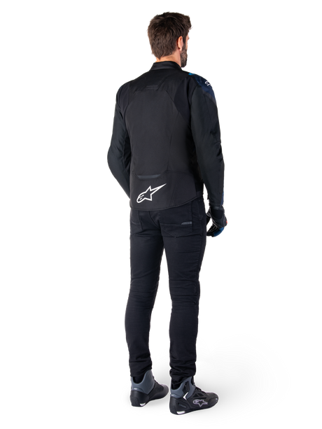 Alpinestars T-Jaws v4 Waterproof Motorjas Zwart en blauw, productfoto 6
