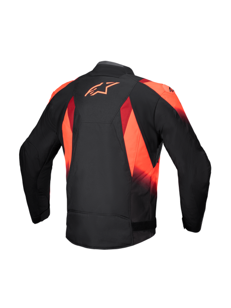 Alpinestars T-SP 1 v2 Waterproof Motorjas Zwart en fluorood, achteraanzicht