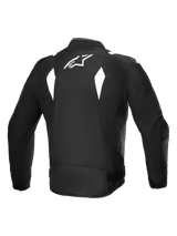 Alpinestars T-SP 1 v2 Waterproof Motorjas Zwart en wit, achteraanzicht