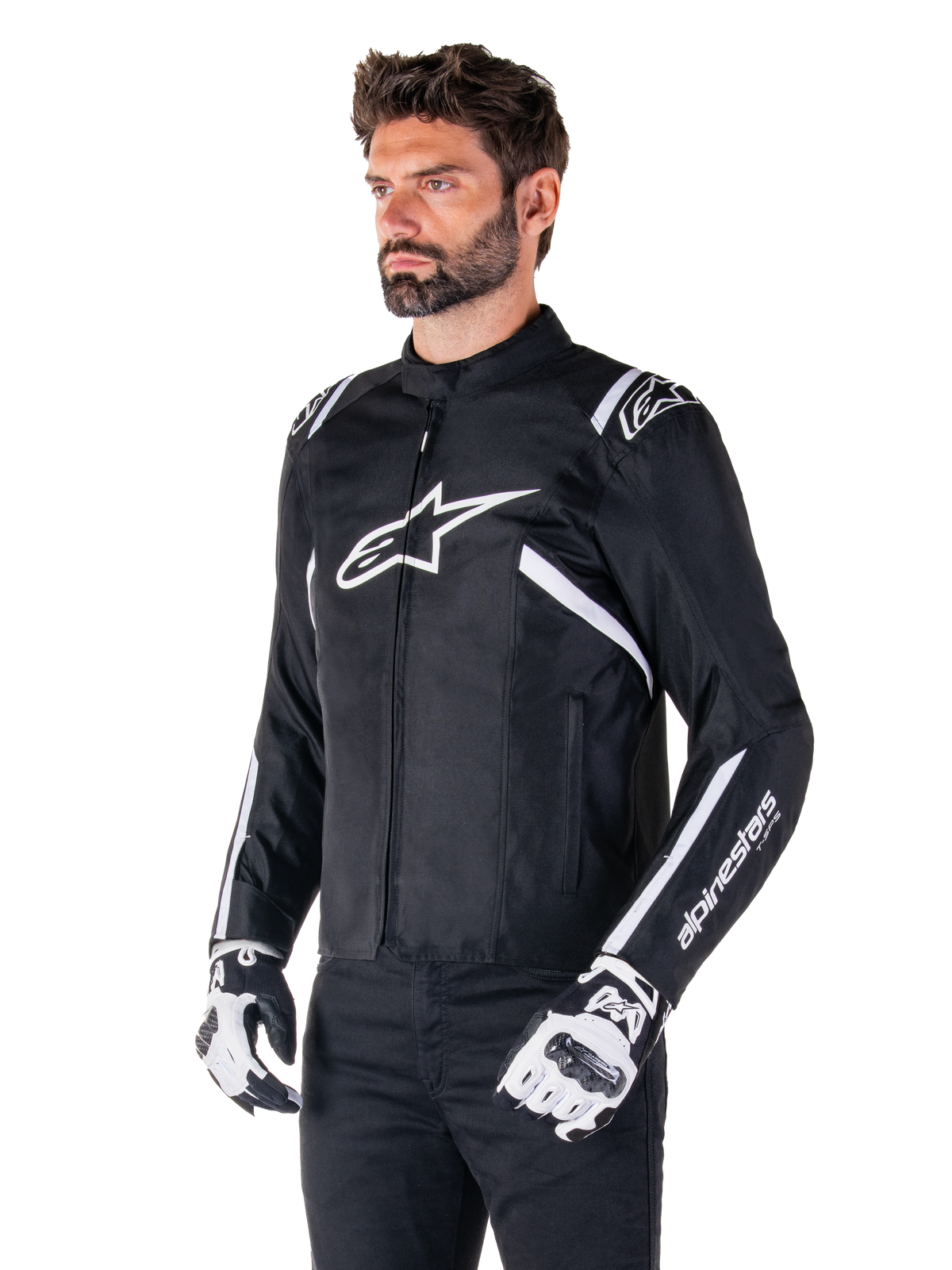 Alpinestars T-SPS v2 Waterproof Motorjas Zwart en wit, productfoto 3