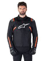 Alpinestars T-SPS v2 Waterproof Motorjas Zwart, wit en fluorood, productfoto 1