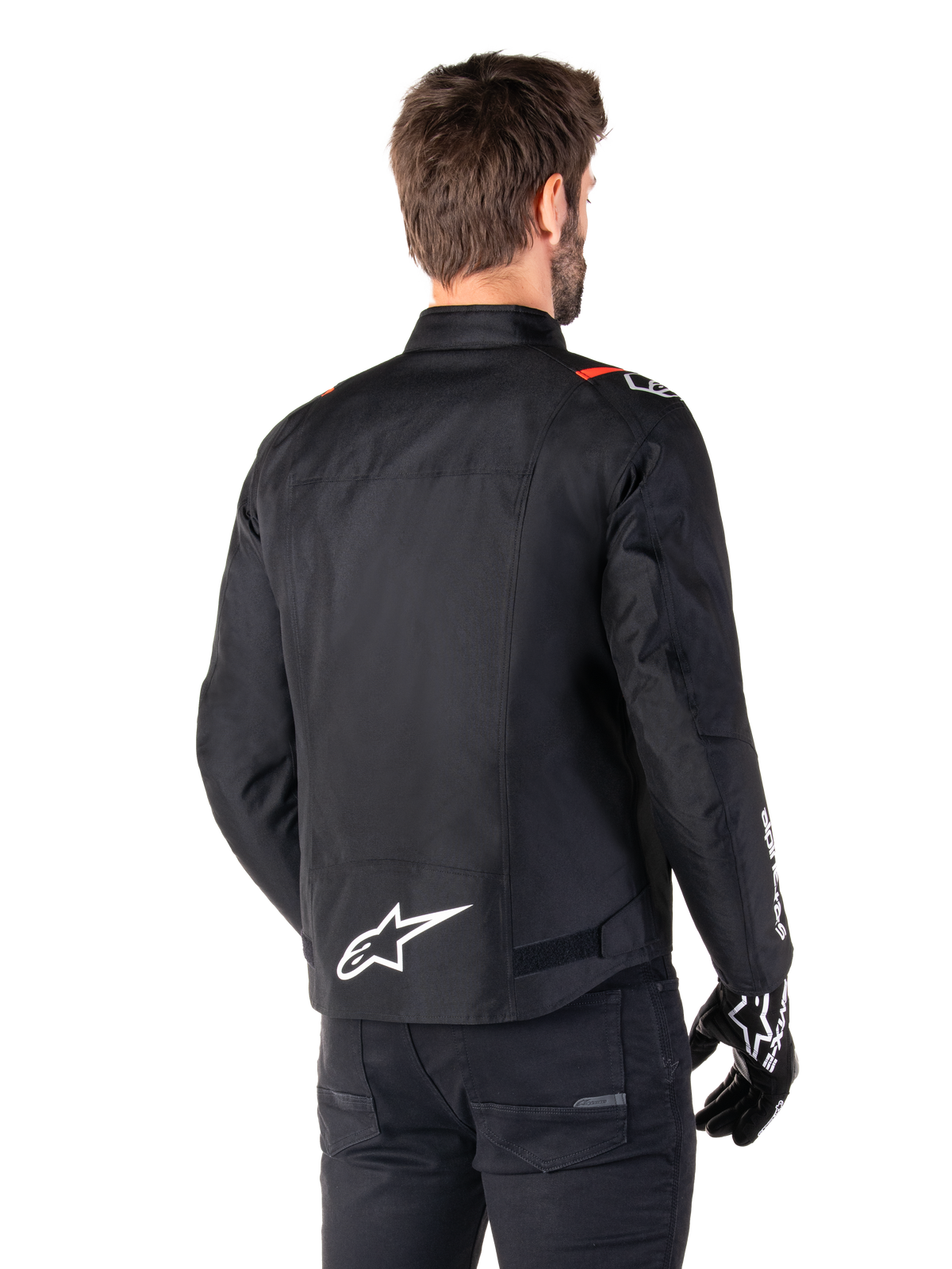 Alpinestars T-SPS v2 Waterproof Motorjas Zwart, wit en fluorood, productfoto 2