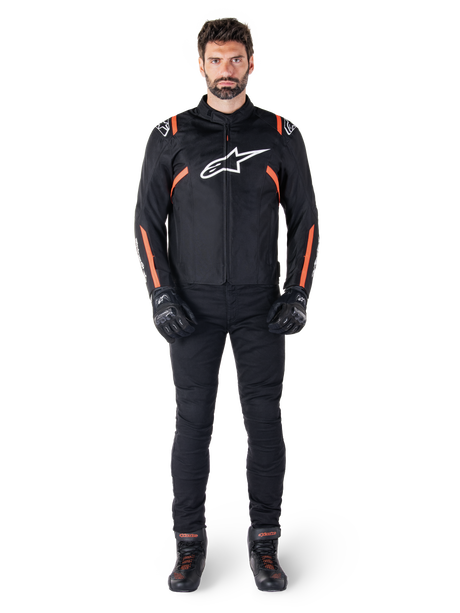 Alpinestars T-SPS v2 Waterproof Motorjas Zwart, wit en fluorood, productfoto 5