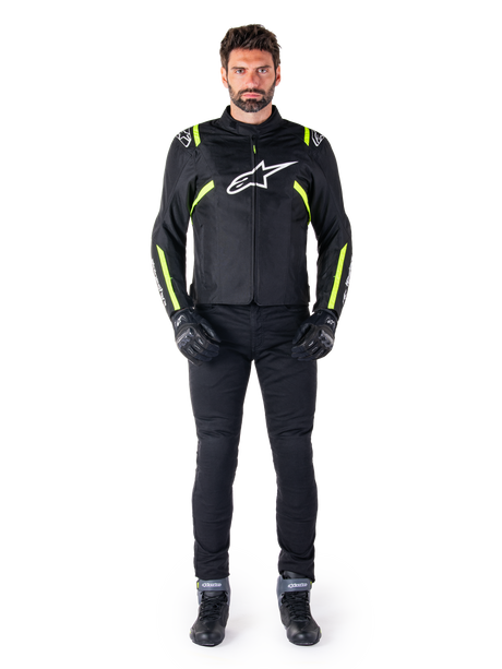 Alpinestars T-SPS v2 Waterproof Motorjas Zwart, wit en fluogeel, productfoto 5