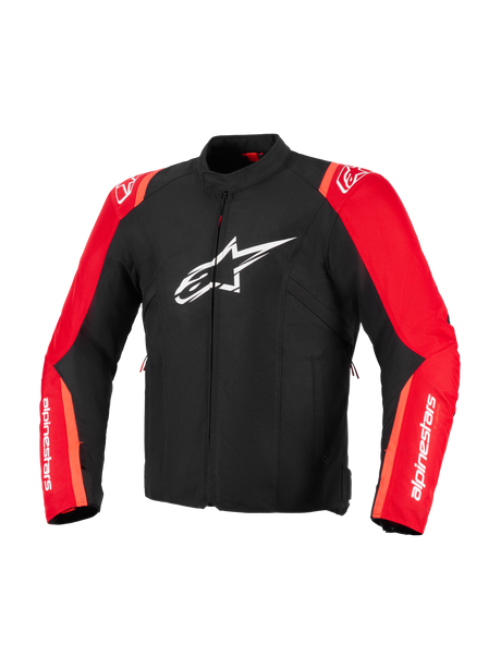 Alpinestars T-SPS v2 Waterproof Motorjas Zwart en fluorood, vooraanzicht 2