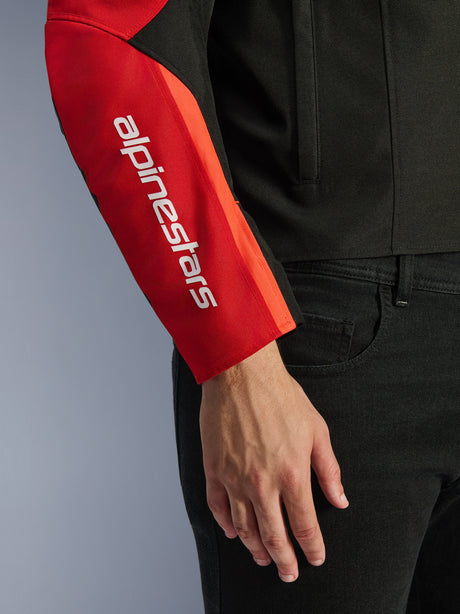 Alpinestars T-SPS v2 Waterproof Motorjas Zwart en fluorood, detail 3