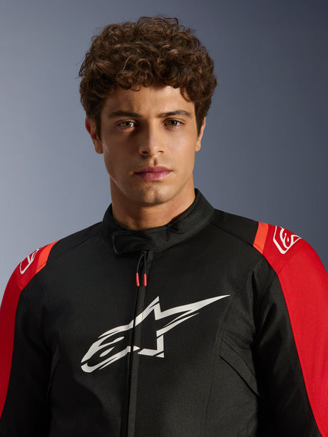 Alpinestars T-SPS v2 Waterproof Motorjas Zwart en fluorood, detail 2