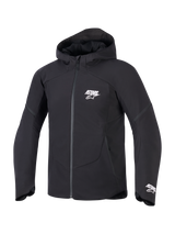 Alpinestars Aeroshell Waterproof Motorjas Zwart, vooraanzicht 2