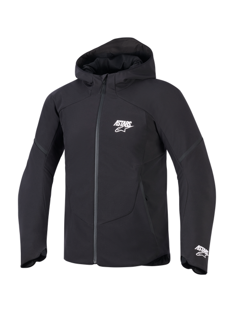 Alpinestars Aeroshell Waterproof Motorjas Zwart, vooraanzicht 2