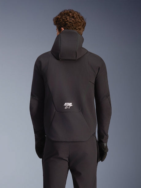 Alpinestars Aeroshell Waterproof Motorjas Zwart, achteraanzicht