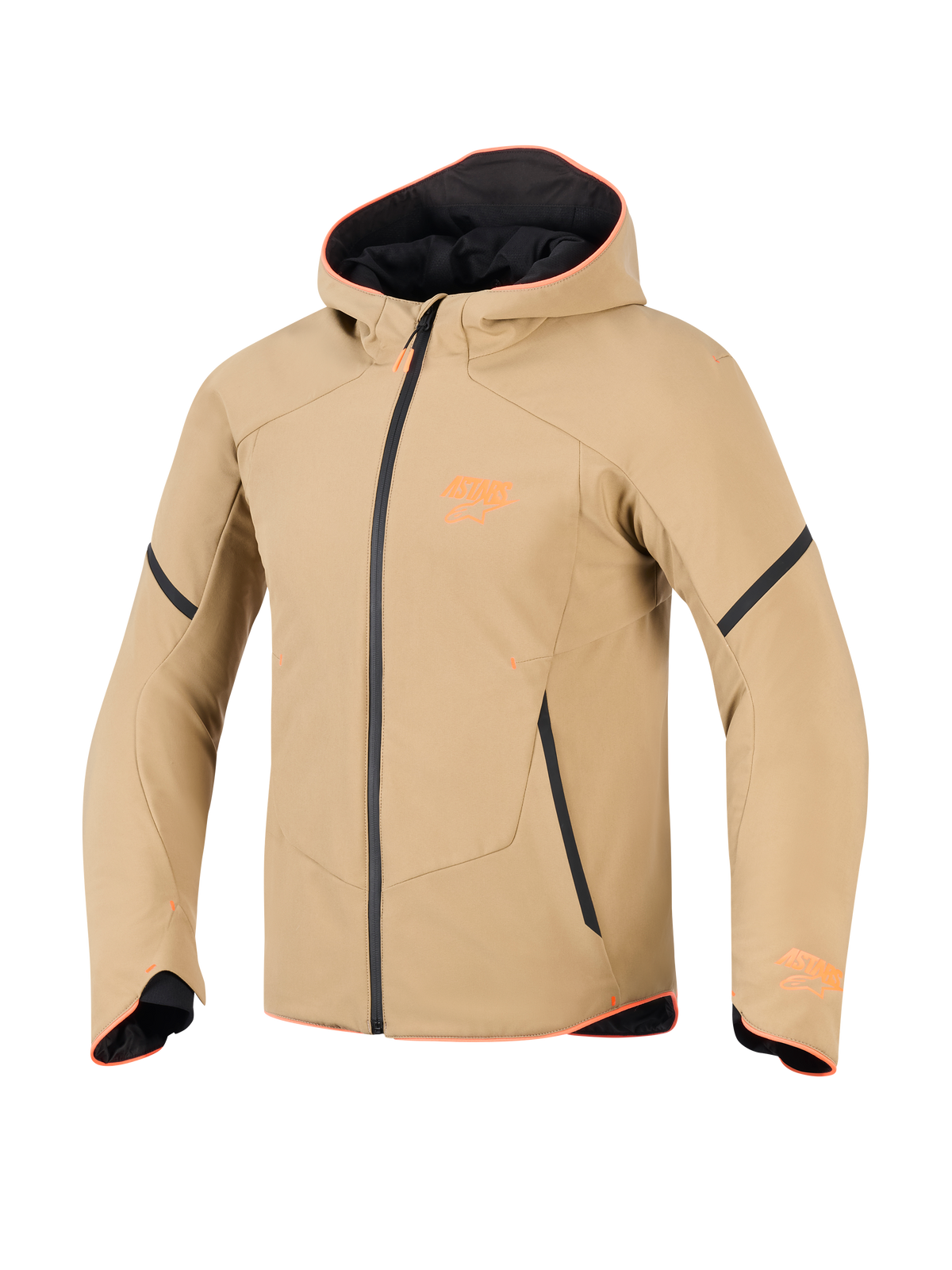 Alpinestars Aeroshell Waterproof Motorjas Beige, vooraanzicht 2