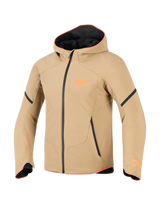Alpinestars Aeroshell Waterproof Motorjas Beige, vooraanzicht 2