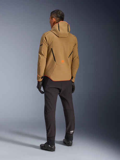 Alpinestars Aeroshell Waterproof Motorjas Beige, schuin achteraanzicht