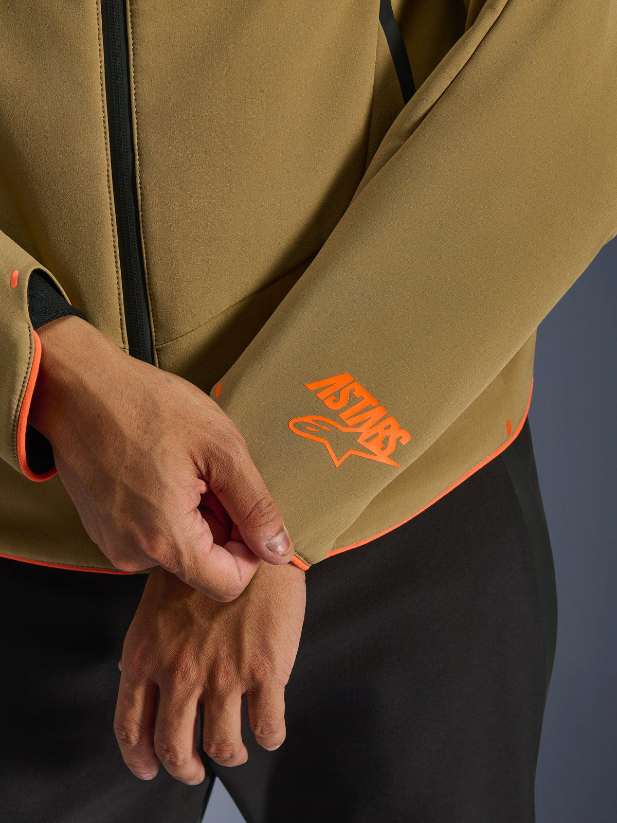 Alpinestars Aeroshell Waterproof Motorjas Beige, detail