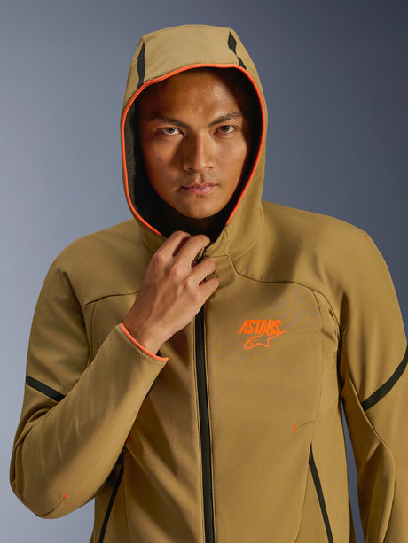 Alpinestars Aeroshell Waterproof Motorjas Beige, detail 5