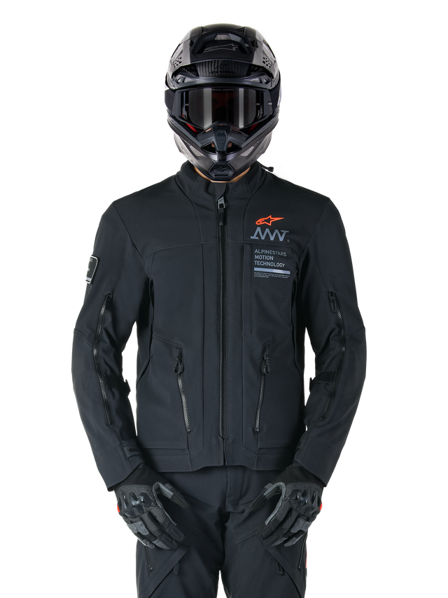 Alpinestars AMT-8 Strech Drystar XF Motorjas Zwart, productfoto 1