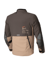 Alpinestars AMT-8 Strech Drystar XF Motorjas Bruin, achteraanzicht