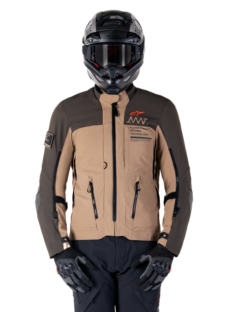 Alpinestars AMT-8 Strech Drystar XF Motorjas Bruin, productfoto 1