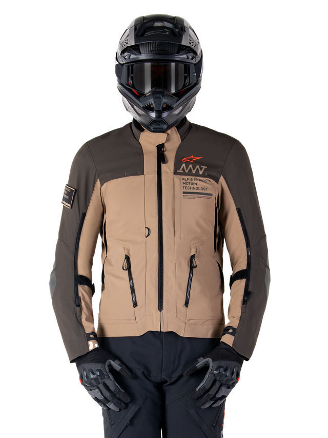 Alpinestars AMT-8 Strech Drystar XF Motorjas Bruin, productfoto 1