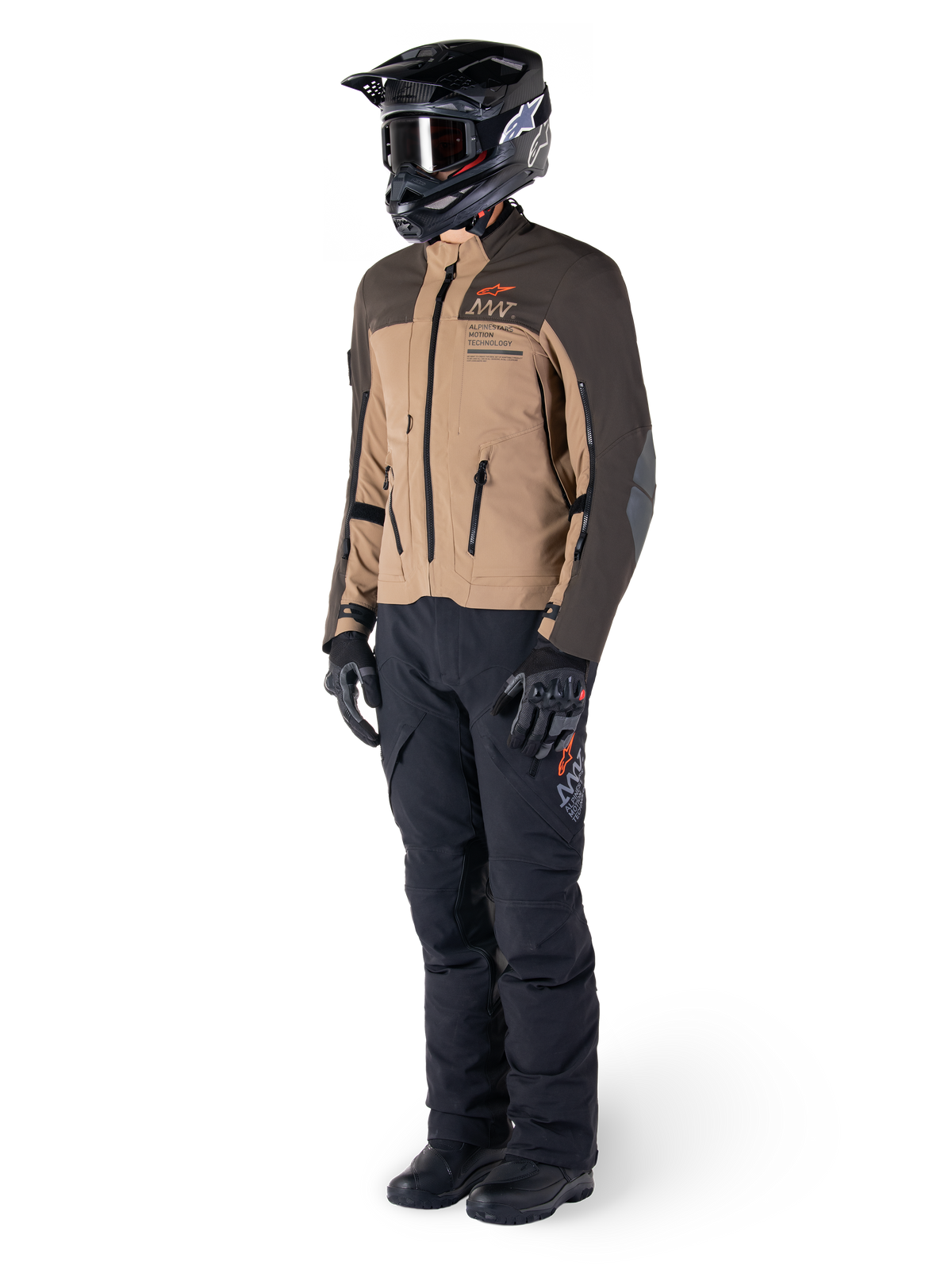 Alpinestars AMT-8 Strech Drystar XF Motorjas Bruin, productfoto 5