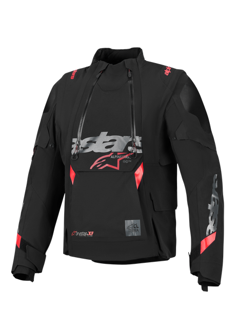 Alpinestars Harok Pro Drystar XF Laminated Motorjas Zwart en rood, vooraanzicht 2
