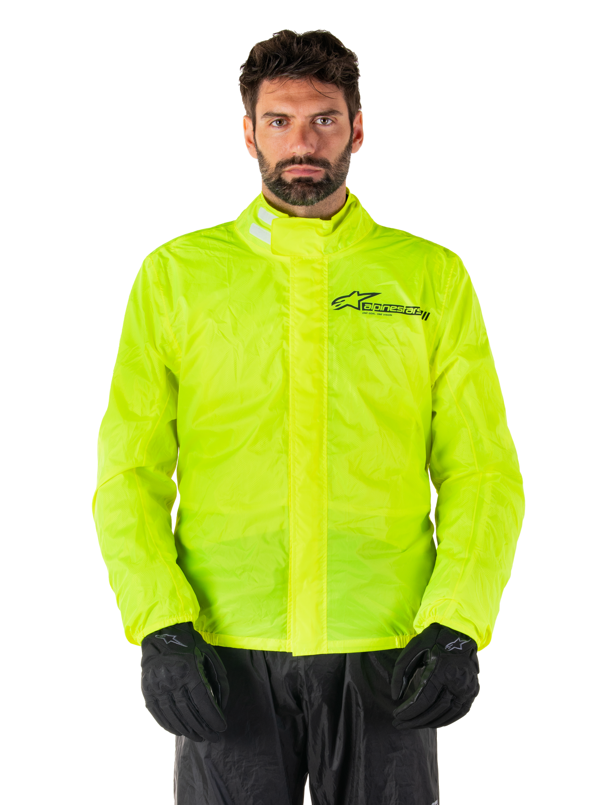 Alpinestars Hurricane Rain v2 Regenjas Fluogeel, productfoto 1
