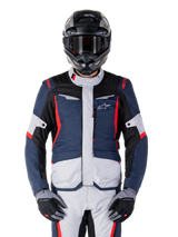 Alpinestars ST-1 Waterproof Motorjas Blauw, zwart en rood, productfoto 1