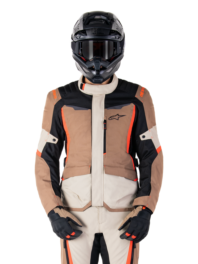 Alpinestars ST-1 Waterproof Motorjas Beige en rood, productfoto 1
