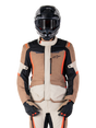 Alpinestars ST-1 Waterproof Motorjas Beige en rood, productfoto 1