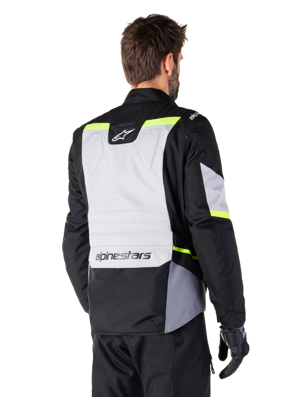 Alpinestars ST-1 Waterproof Motorjas Grijs, zwart en fluogeel, productfoto 2