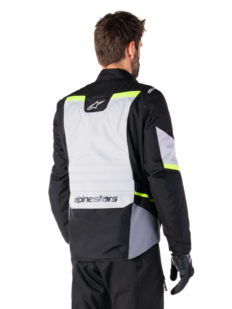 Alpinestars ST-1 Waterproof Motorjas Grijs, zwart en fluogeel, productfoto 2