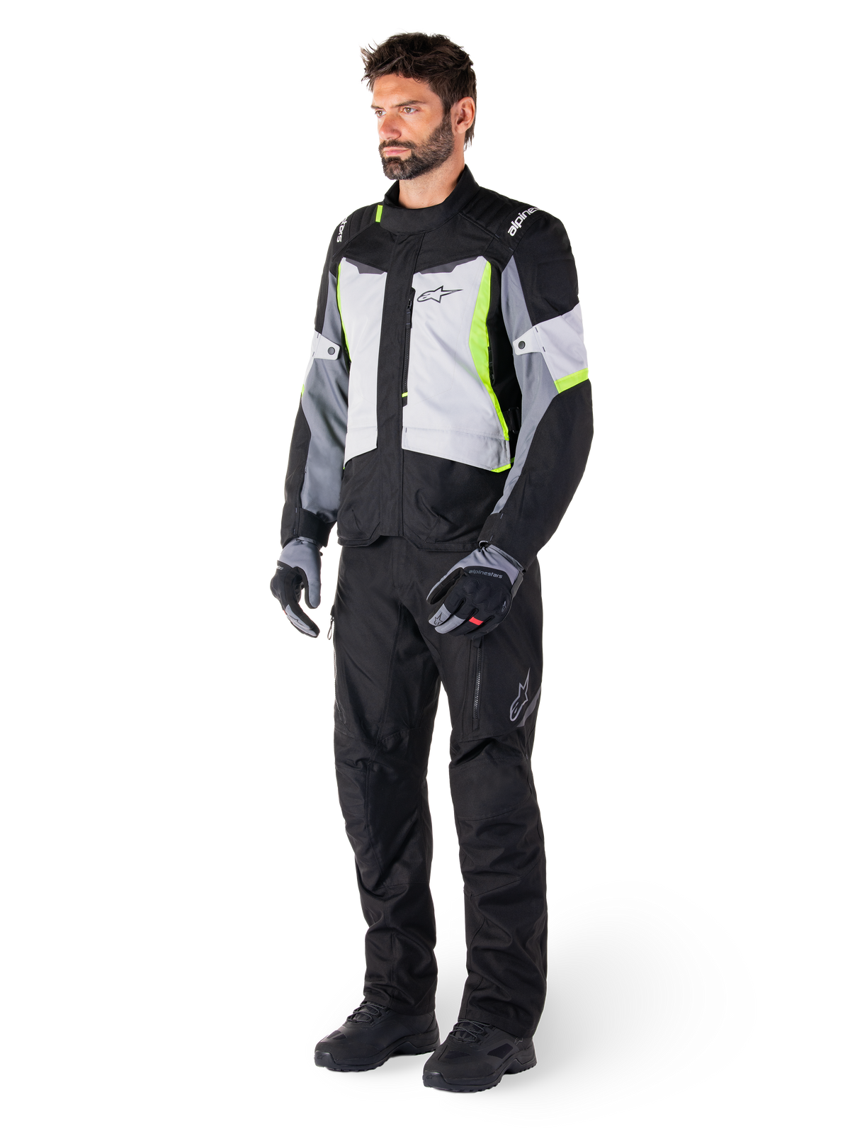 Alpinestars ST-1 Waterproof Motorjas Grijs, zwart en fluogeel, productfoto 5