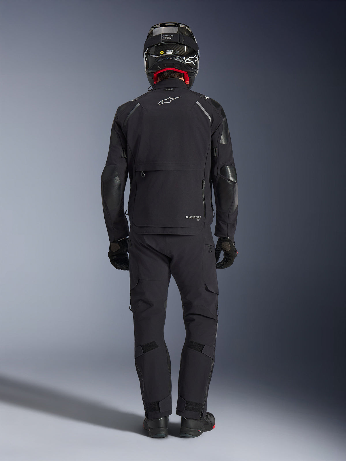 Alpinestars Andes Pro Drystar XF Motorjas Zwart, achteraanzicht 2