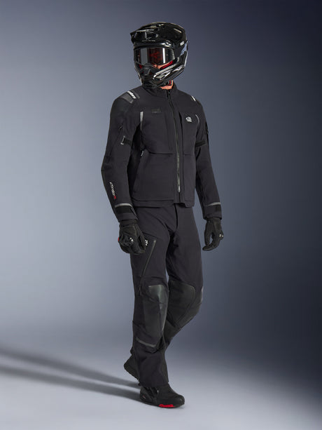 Alpinestars Andes Pro Drystar XF Motorjas Zwart, schuin vooraanzicht 2