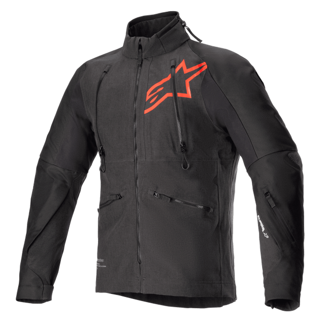 Alpinestars Hyde XT DS XF Motorjas Zwart en rood, vooraanzicht