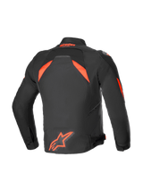 Alpinestars T-GP R v3 Drystar Motorjas Zwart, fluorood en wit, achteraanzicht