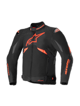 Alpinestars T-GP R v3 Drystar Motorjas Zwart, fluorood en wit, vooraanzicht