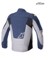 Alpinestars SMX Waterproof Motorjas Blauw en grijs, achteraanzicht