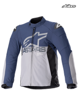 Alpinestars SMX Waterproof Motorjas Blauw en grijs, vooraanzicht