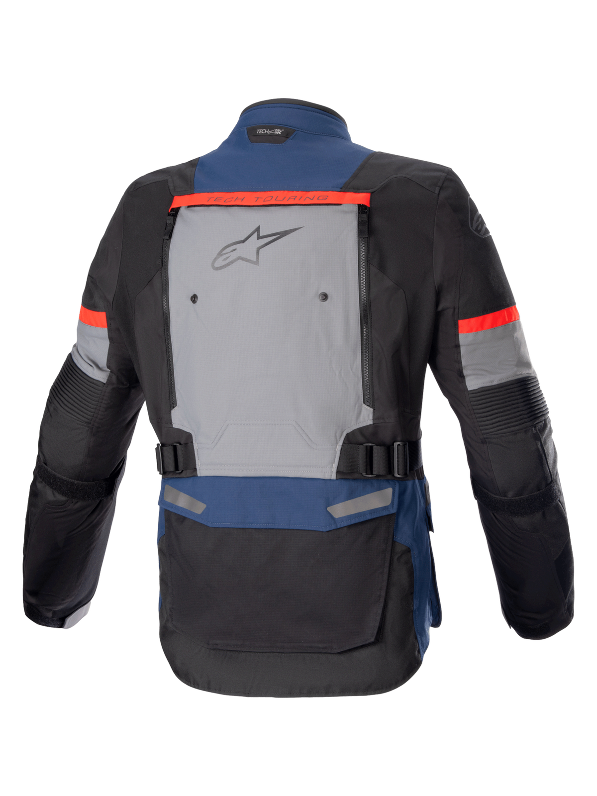 Alpinestars Bogota Pro Drystar Motorjas Blauw, zwart en rood, achteraanzicht