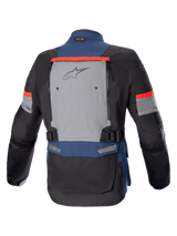 Alpinestars Bogota Pro Drystar Motorjas Blauw, zwart en rood, achteraanzicht