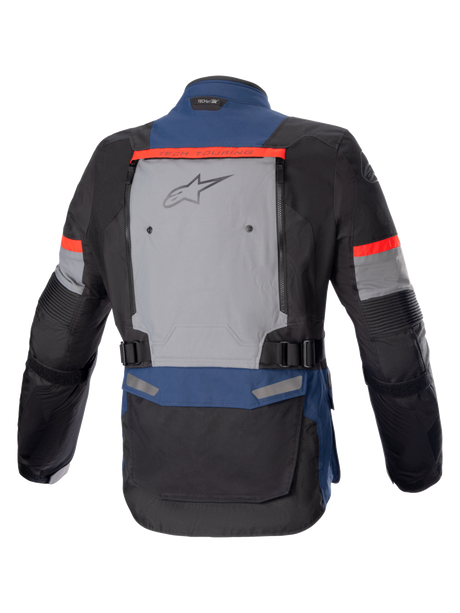 Alpinestars Bogota Pro Drystar Motorjas Blauw, zwart en rood, achteraanzicht