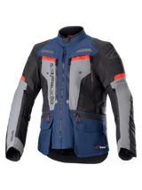 Alpinestars Bogota Pro Drystar Motorjas Blauw, zwart en rood, vooraanzicht
