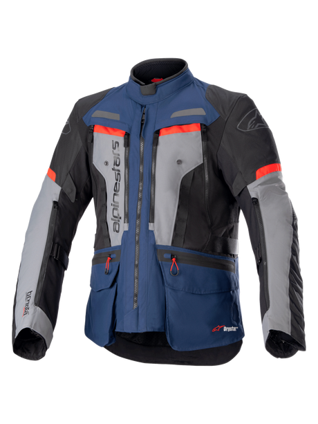 Alpinestars Bogota Pro Drystar Motorjas Blauw, zwart en rood, vooraanzicht