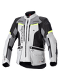 Alpinestars Bogota Pro Drystar Motorjas Grijs en fluogeel, vooraanzicht