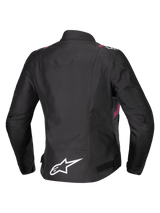 Alpinestars T-SPS v2 Waterproof Motorjas Dames Zwart, wit en roze, achteraanzicht