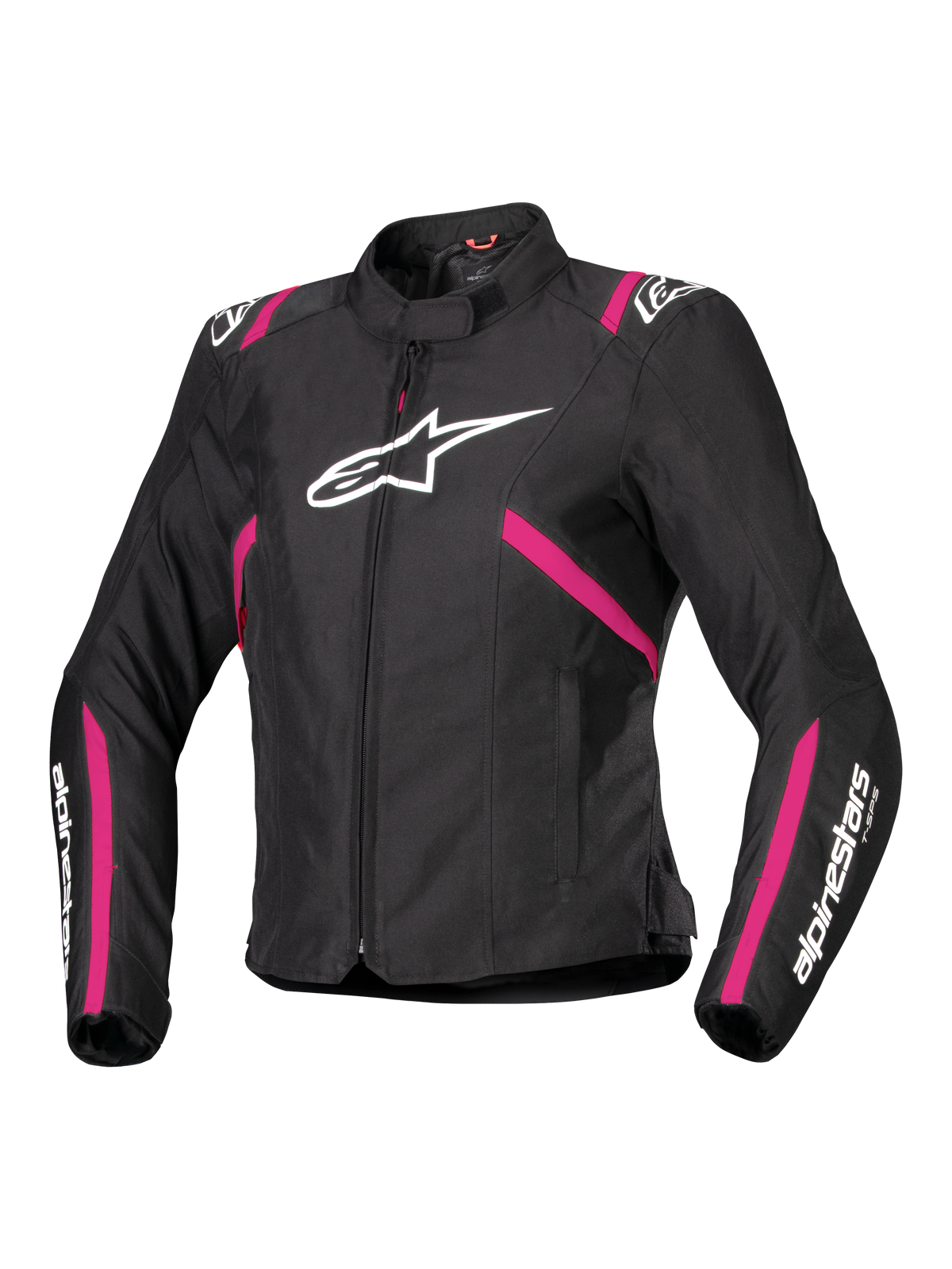 Alpinestars T-SPS v2 Waterproof Motorjas Dames Zwart, wit en roze, vooraanzicht