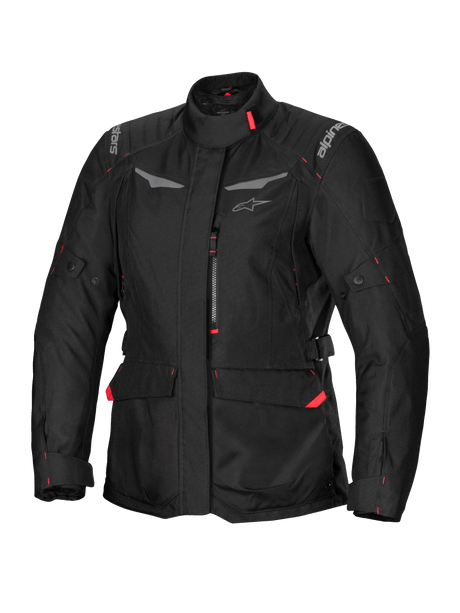Alpinestars ST-1 Waterproof Motorjas Dames Zwart, vooraanzicht