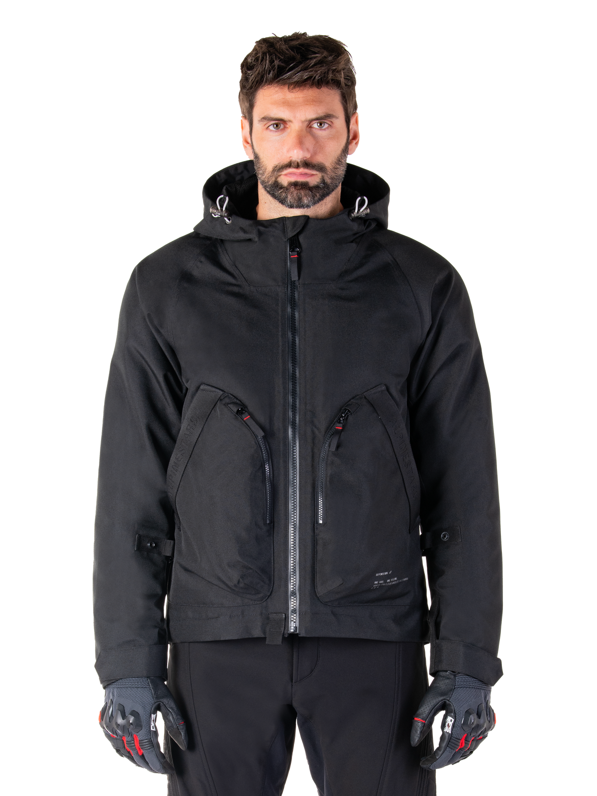 Alpinestars Morush Waterproof Motorjas Zwart, productfoto 1